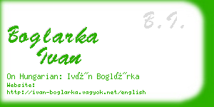 boglarka ivan business card